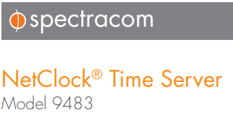 NetClock 9483 Time Server Datasheet