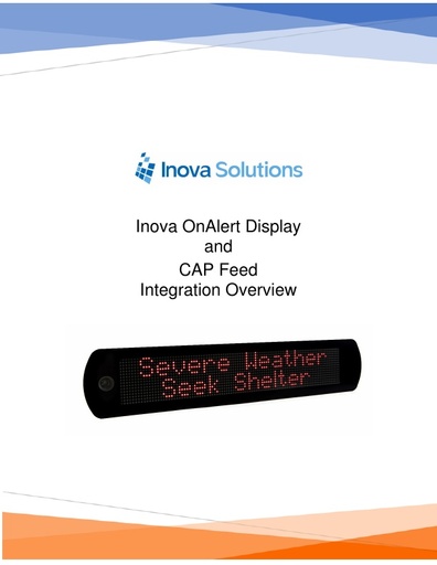 Novanex onalert and cap integration overview